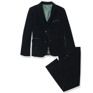 Isaac Mizrahi Boys Black Velvet Two-Piece Suit